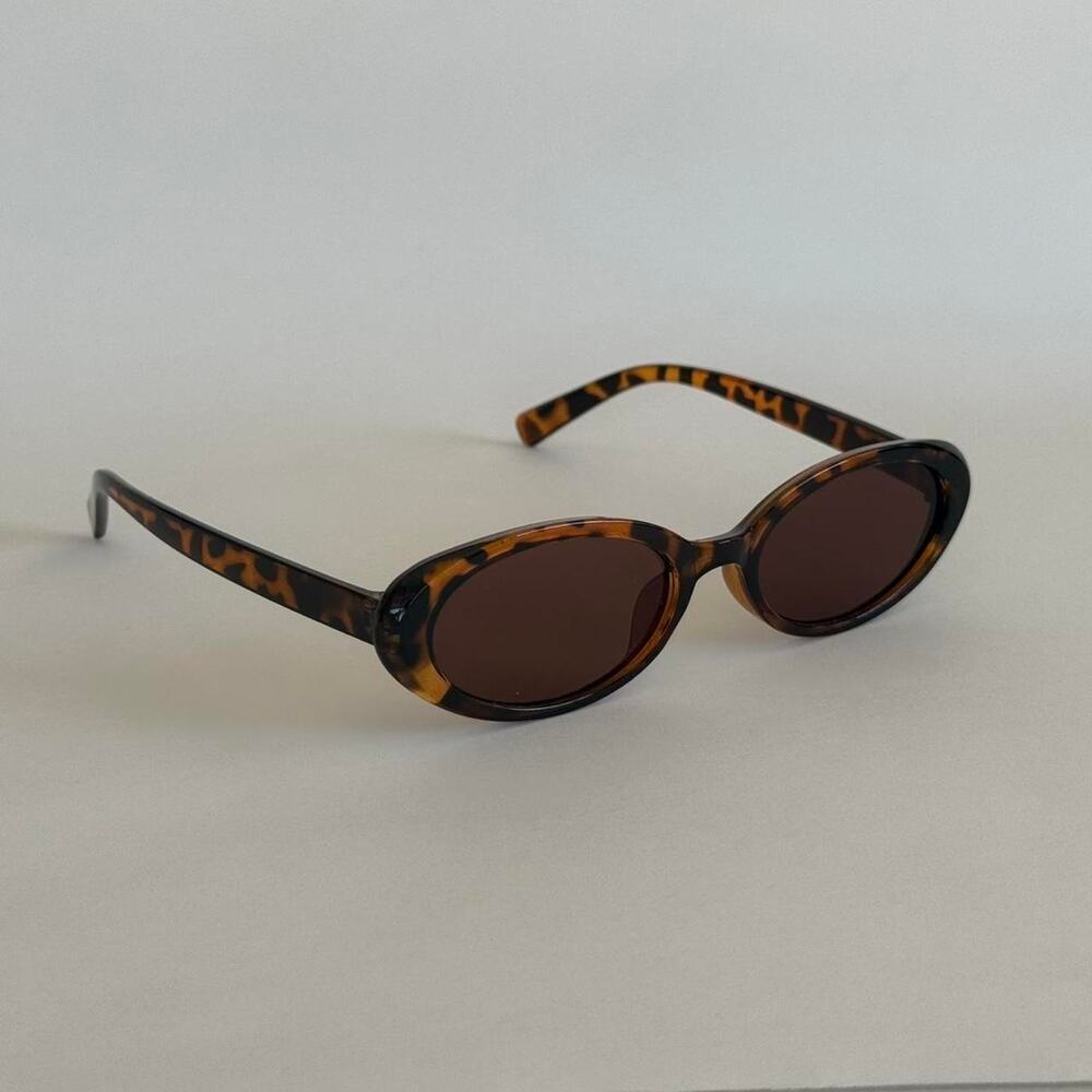 Y2K Brown Black Cat Eye Sunglasses Unisex Retro Streetwear UVA UVB - Picture 2 of 7